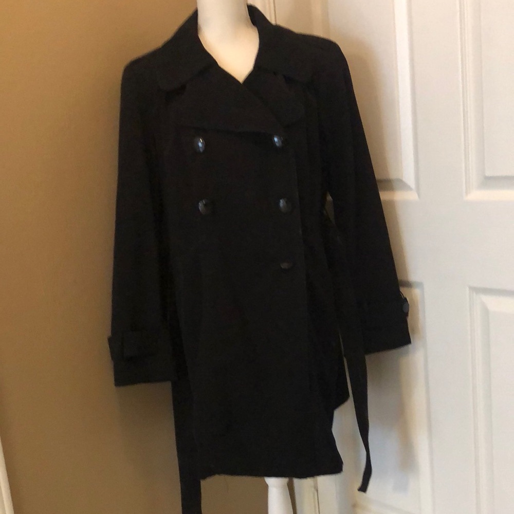 New York & Co black trench coat